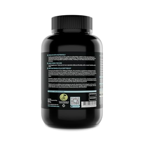 CLA Softgels 1000mg Per Softgel | 180 Softgels | Conjugated Linoleic Acid | Diet and Weight Loss Supplement | Natural Fat Burner | Suitable for Men & Women | by NutriVolv - Image 4