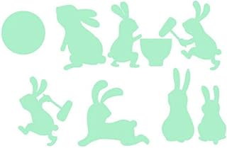 Decoração de parede sala de estar, decalques de parede, decoração de parede sala de estar, lua coelho luminoso adesivo de parede decalque adesivo de parede para quarto de meninas decoração de arte em