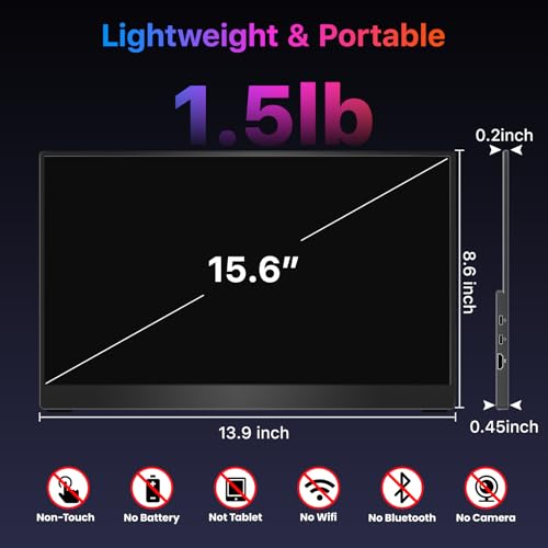 Triple Portable Monitor for Laptop