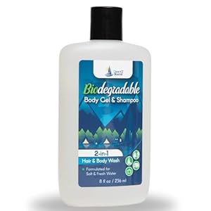 Biodegradable Cleaner Forumalted for Nature – Organic 8 oz Camping Companion – For Fresh & Salt Water, No Dies or Fragrances, Organic Body Wash, Travel Size Body Wash, Travel Shampoo (Camp Shampoo)