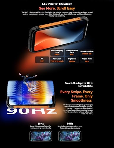 Blackview FORT 1 6.56'' NFC 6 Go de RAM 10000mAh - vue 3