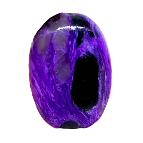 Charoite naturelle cabochon 28x18mm : solution stable pour sertissage de bijoux ratés