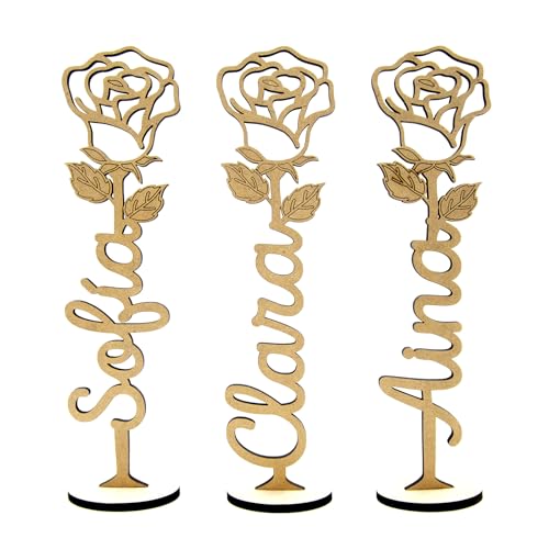 Arluma - Rosa de Madera Personalizada - Regalo Original para San