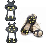 spikes winterreifen norwegen Robuste Konstruktion für anspruchsvolles Gelände: Die Schuhkrallen sind aus hochwertigem Material gefertigt und verfügen über zehn strapazierfähige Spikes. Diese sind darauf ausgelegt, auf verschiedenen Oberflächen wie Eis, Schnee, Kies oder Matsch sicheren Halt zu bieten, selbst in anspruchsvollem Gelände.