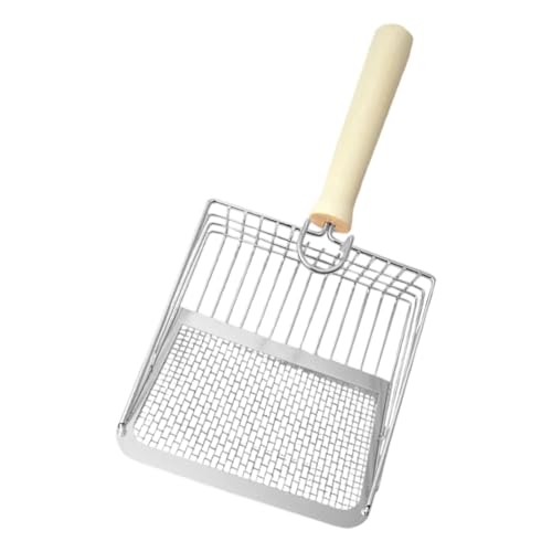 Cats Litter Scooper AntiCorrosion Design Litters Shovel with Fine Holes for Bentonite and Natural Waste Cleaning Stainless Steel