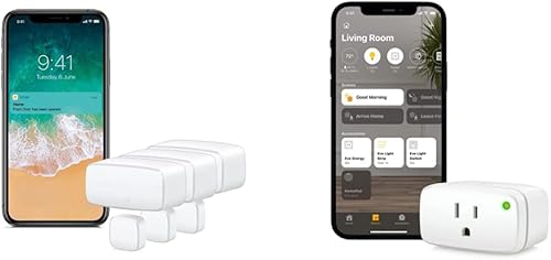 Eve Puerta y ventana Apple HomeKit Smart Home Sensor de contacto inalámbrico, notificaciones de aplicaciones, BluetoothThread, paquete de 3 y