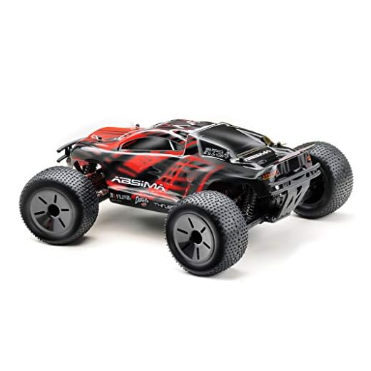 Absima Hot Shot Absima 1:10 RC modellbil AT3.4 Truggy med borstad eldrift och fyrhjulsdrift som byggsats, röd, grå, svart