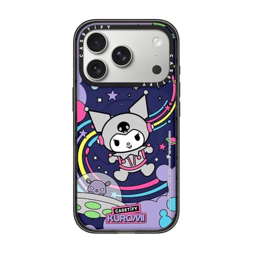 CASETiFY �C���p�N�g iPhone 17 Pro �P�[�X [MagSafe�Ή�/���^ �y��/�ϏՌ�/�T�����I�L�����N�^�[�Y Co-lab] - Kuromi Astro Voyage - �N���A �u���b�N