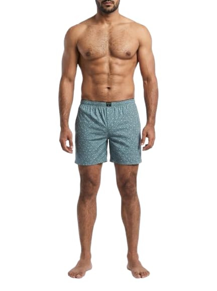 Men's Boxer Pants - 100% Cotton Material with A Stylish Print - Soft and Stretchy Elastic Waist Band - Dynamic Movement and Hardwearing Stitching - Breathable with A Gentle Snug Fit (Pack of 3)-image-41