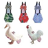 Lot de 3 couches réutilisables pour volaille – Couches imperméables et lavables avec nœuds...