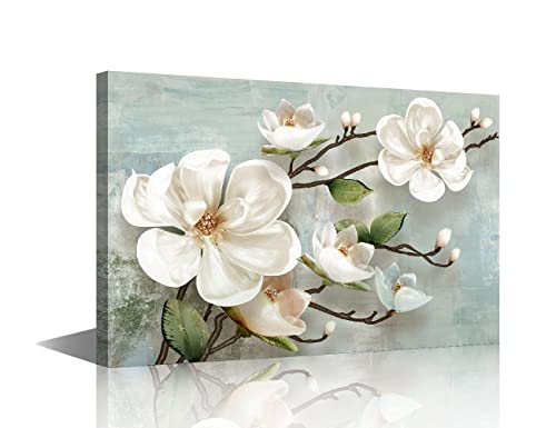 Impression sur toile pour chambre et salle de bain décoration murale fleurs 91x61