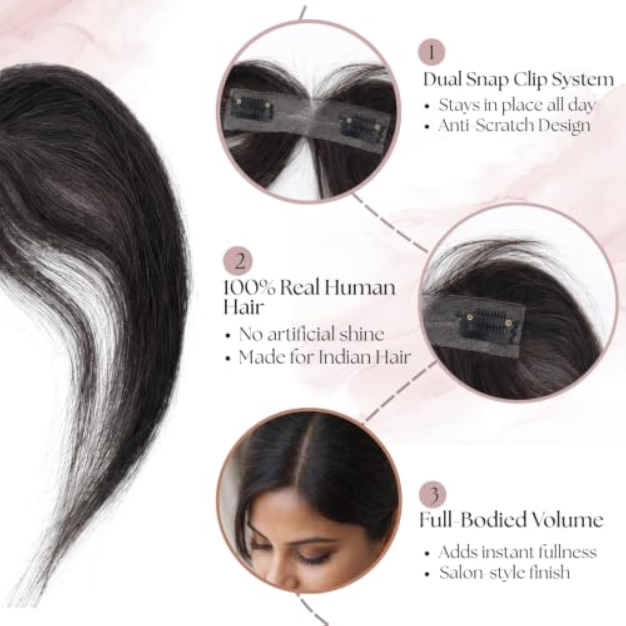 Clip-In Front Hair Patch & Hairline Topper