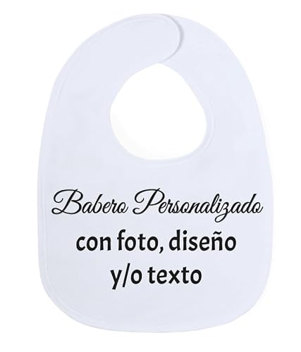 Uvimark | Babero Infantil Personalizable | Babadero Personalizado | Pechero con Foto