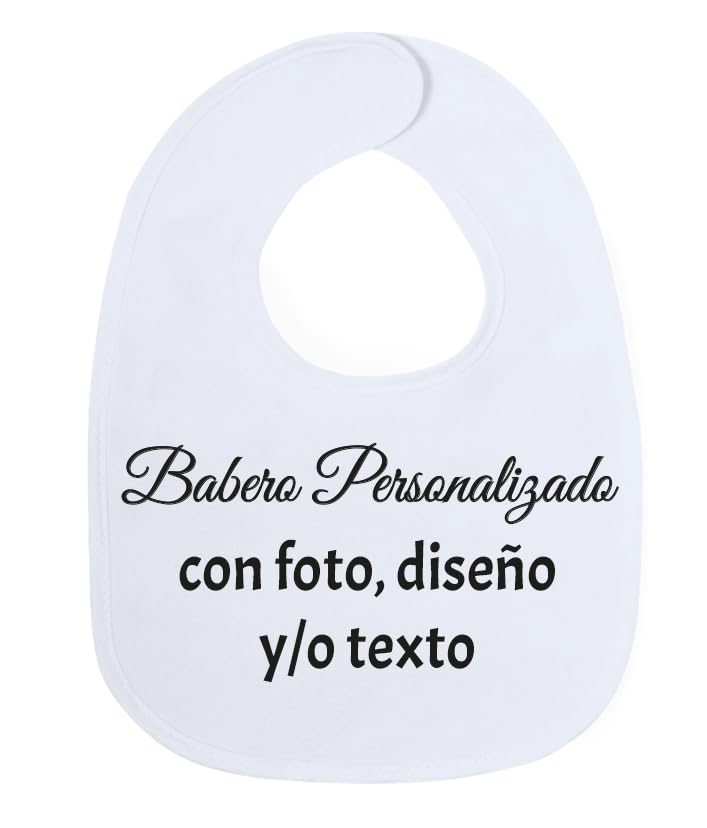 Uvimark | Babero Infantil Personalizable | Babadero Personalizado | Pechero con Foto