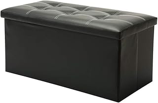 Foot Stool Footrest Storage Stool - Rectangular Folding Bed end Stool Storage Stool Multifunctional Storage Stool Stool Changing his Shoes Stool seat 85L (76 * 3