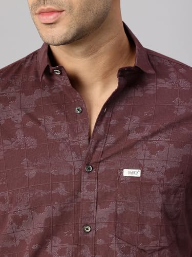 Image of Majestic Man Stylish Geomatric Print Casual Shirt - Pure Cotton| Full Sleeve | Trendy & Comfortable