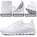 XKOWUO Mens Running Shoes Tennis Slip On Gym Sneakers Walking Shoes Non-Slip Trail Trainers Athletic Jogging Comfortable Road Fashion Workout Breathable Shoes White US 8.5