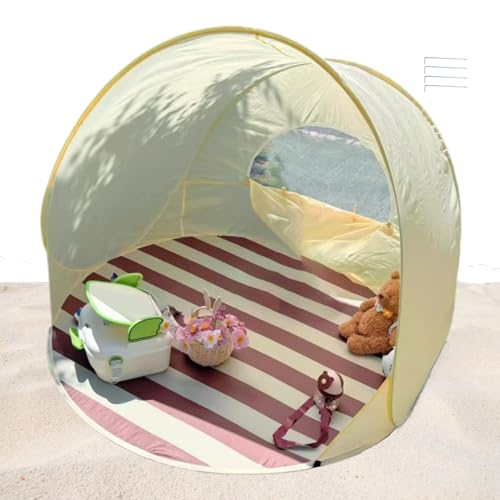 Tienda De Playa Plegable | Tienda De Campaña Plegable Automática Para Niños, Toldo Portátil, Refugios De Protección Solar Transpirables Para Patio Trasero, Camping, Piscina, Viajes, Niños, Excursiones