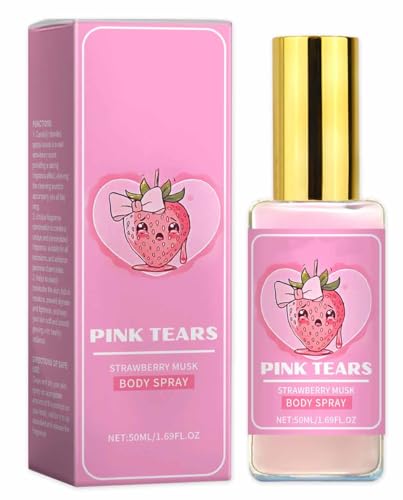 ZIGFRUIT Pink Tears Body Perfume,Fresh Strawberry Body Milk Mist Spray