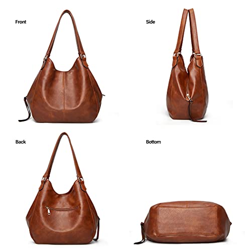 Image of Multi-pocket Shoulder Bag for Women | Fashion Vegan Leather, Daily Tote Purse, for Travel Work Everyday