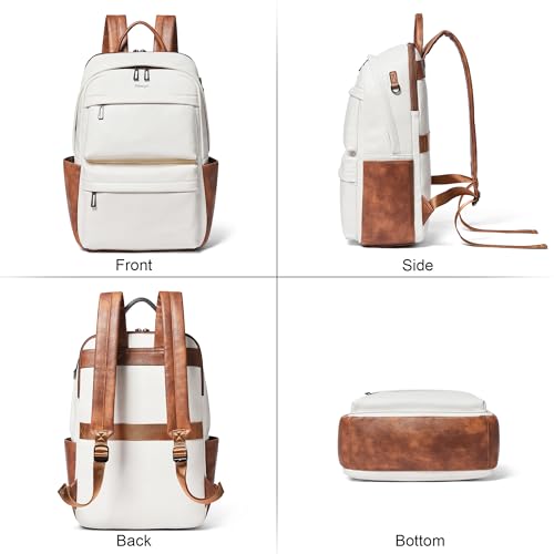 Mochila vegana beige para portátil de 16 pulgadas miniatura 4