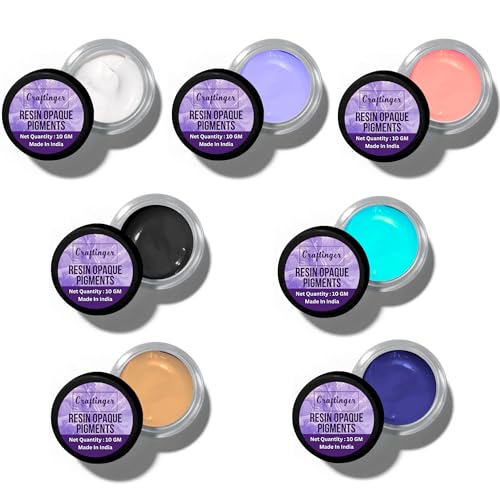 Craftinger Resin Opaque Pigment Set – 7 Must-Have Shades (10g Each) Color Pigments for Epoxy Resin, Art & Craft | Non-Toxic, Vibrant & Easy to Use