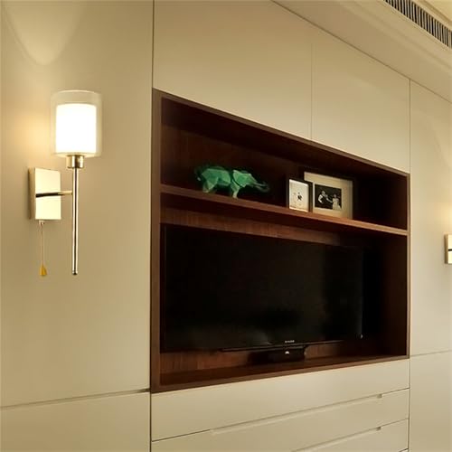 Lámpara de pared interior E27 moderna con interruptor para luz de salón y pasillo 7