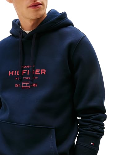 Tommy Hilfiger Men's Medium Weight Hoodie with Signature Printed Graphic Logo2