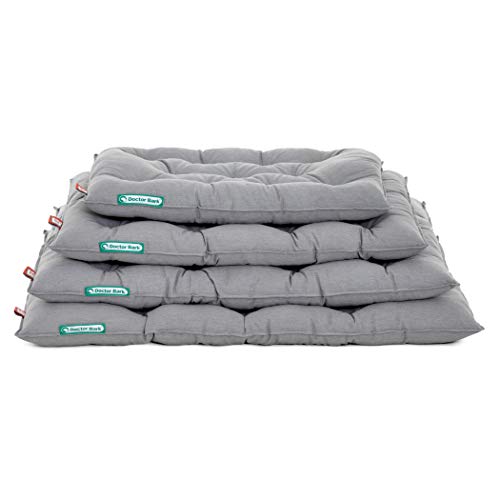 Doctor Bark Hundekissen Urban - orthopädisches Hundebett für mittlere Hunde - waschbar bis 95°C - robuste Indoor/Outdoor Hundematratze - Made in Germany (M - 70x50 cm, Schwarz)