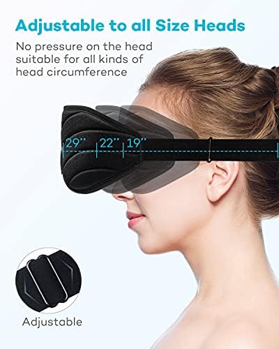 Umisleep Sleep Mask, 3D Contoured Sleeping Mask for Women & Men Super Soft Comfortable Wave Pattern Eye Mask 100% Blockout Light for Sleeping, Travel, Shift Work, Naps