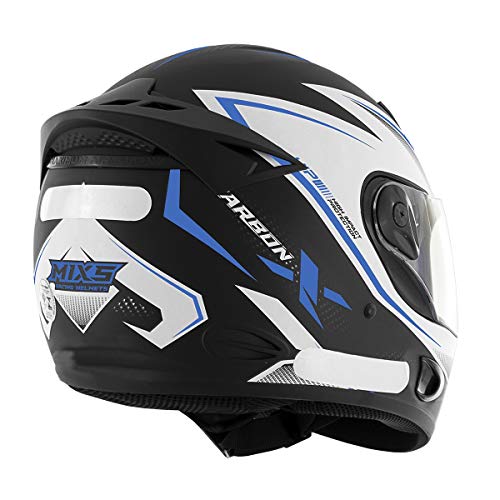 MIXS MX2 Carbon, Capacete Motociclista Adulto Unissex, Azul (Blue), 62
