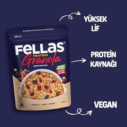 Fellas Protein Granola Kırmızı Meyveler 270 gr - Görsel 6
