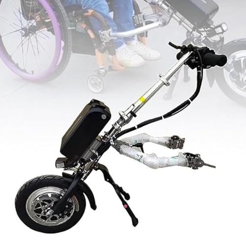 Accesorios Sillas Ruedas Manuales Motor 00 W, Kit Conversión Electrificación Sillas Ruedas Manuales, Dispositivo Tracción Para Sillas Ruedas Con Luz Delantera Y Amortiguación 3 Velocidades,A