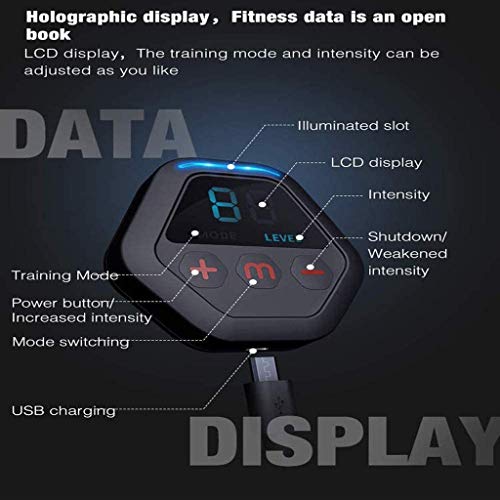 Flameer Estimulador Abdominal USB Recarregável Abs Braço Pernas Shaper Toner Training Belt