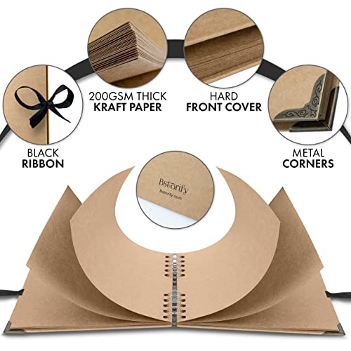 image for Bstorify Square Scrapbook Photo Albums 36 Pages (7 x 7 inch) Brown Thi