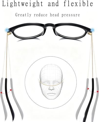 Image of Kursan Non Prescription Clear Lens Fake Glasses for Women Men Retro Round Plastic Frame Eyeglasses