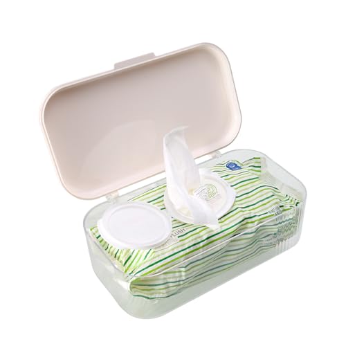 Wipes Dispenser Compatible with Huggies Flip-Top Pack, Clear Refillable Wipe Container, Reusable Wipe Holder, One-Handed Operation Lid, Keeps Wipes Clean and Fresh, for Bathroom