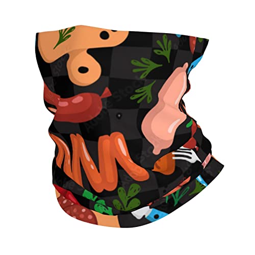 Cache-cou multifonction unisexe pour cyclisme, saucisses grillées, écharpe, bandana, cache-cou
