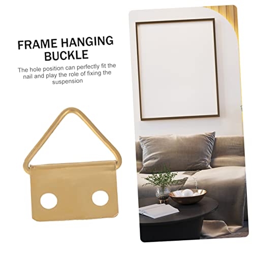 Image of 150pcs Triangle Picture Hangers Photo Frame Buckles for Easy Wall Hanging for Home Office and Art Displays