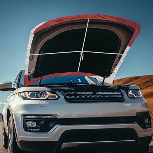 Image of Hood Cover Protector for Car SUV Sedan Truck, Stretchable Auto Hood Wrap Blankets, California State Flag Bear Design, Waterproof Sun-Proof Auto Exterior Accessories