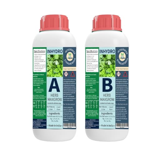 InHydro Herb MaxGrow: Advanced Hydroponics Nutrient Solution for Herbs. Liquid pre-mix. 1 Ltr stock solution, for 200 Ltr final nutrient solution. for all kinds Herbs for indoor and outdoor (B0C717YP4B) Amazon Price History, Amazon Price Tracker