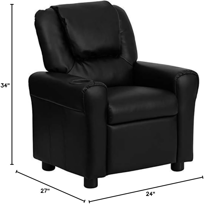 Custom Designed Kids Recliner with Cup Holder and Headrest with Your Personalized Name