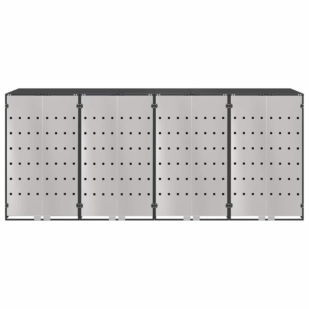 Almacenamiento de Cubos Wheelie para 3 Cubos Antracita Acero,Casa y jardín,Productos del hogar,Accesorios para contenedores de residuos,Soportes para contenedores de residuos,88.4kg-3394780