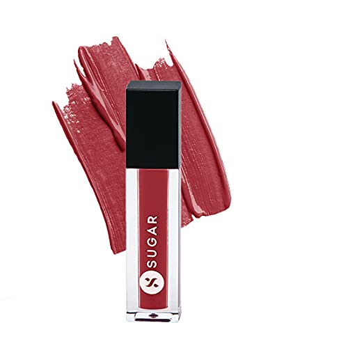 Image of SUGAR Cosmetics Smudge Me Not Liquid Lipsticks for Women | Transferproof & Waterproof | Lasts 12+ Hours | Matte Lipstick | 1.1ml - 05 Rust Lust