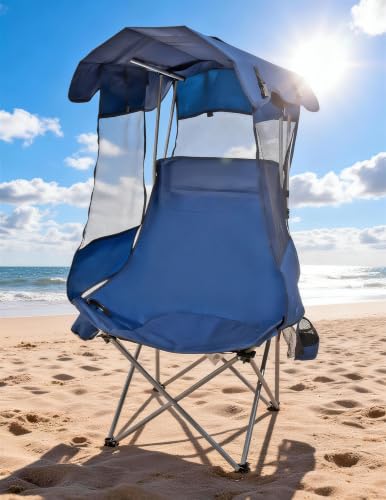 East Oak Big and Tall Camping Chair with Canopy