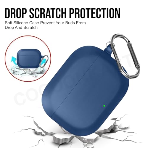 Image of Soft Silicone Case Cover Compatible for OnePlus Nord Buds 3r (2025) -Blue