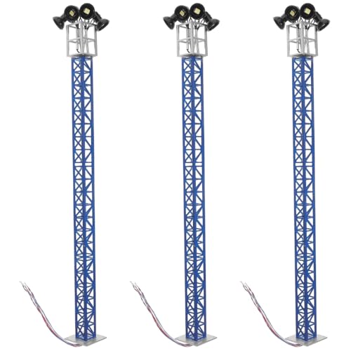 KALLORY 3pcs Miniature Railroad Signal Light Train Table Accessories Scene Decor Mini House Decor Mini Landscape Light