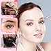 2 Pcs Eyebrow Trimmer for Women, 3.6 Inch Pink Brow Scissors Stainless Steel Small Scissors Beauty Straight Tip Facial Hair Scissor for Nose Hair, Beard, Eyebrows, Moustache, Eyelashes, Cuticle