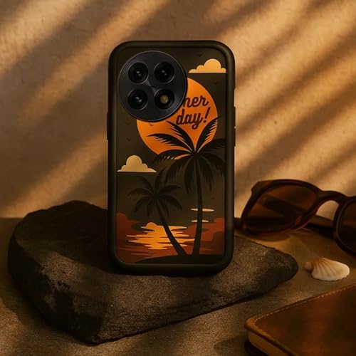 Image of MILLION CASES Back Cover Case for OnePlus 13R Shockproof Protective Sunflare Mood Case for Men & Boys(Midnight Black)