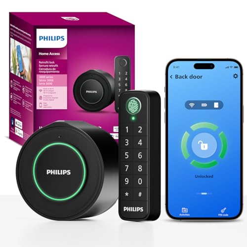 Philips WiFi Smart Deadbolt Lock with Fingerprint Keypad,...